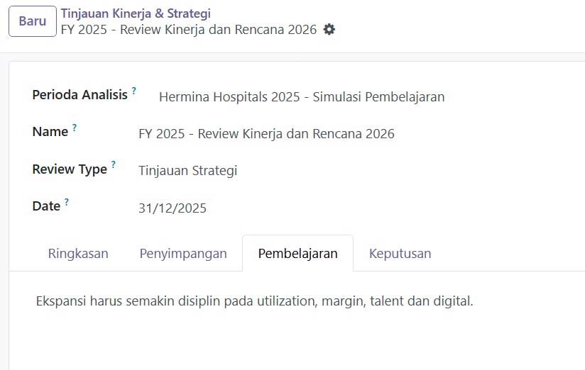 Form performance review DHASTRAM