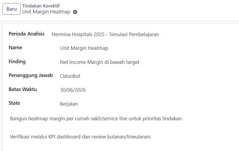 Form corrective action DHASTRAM